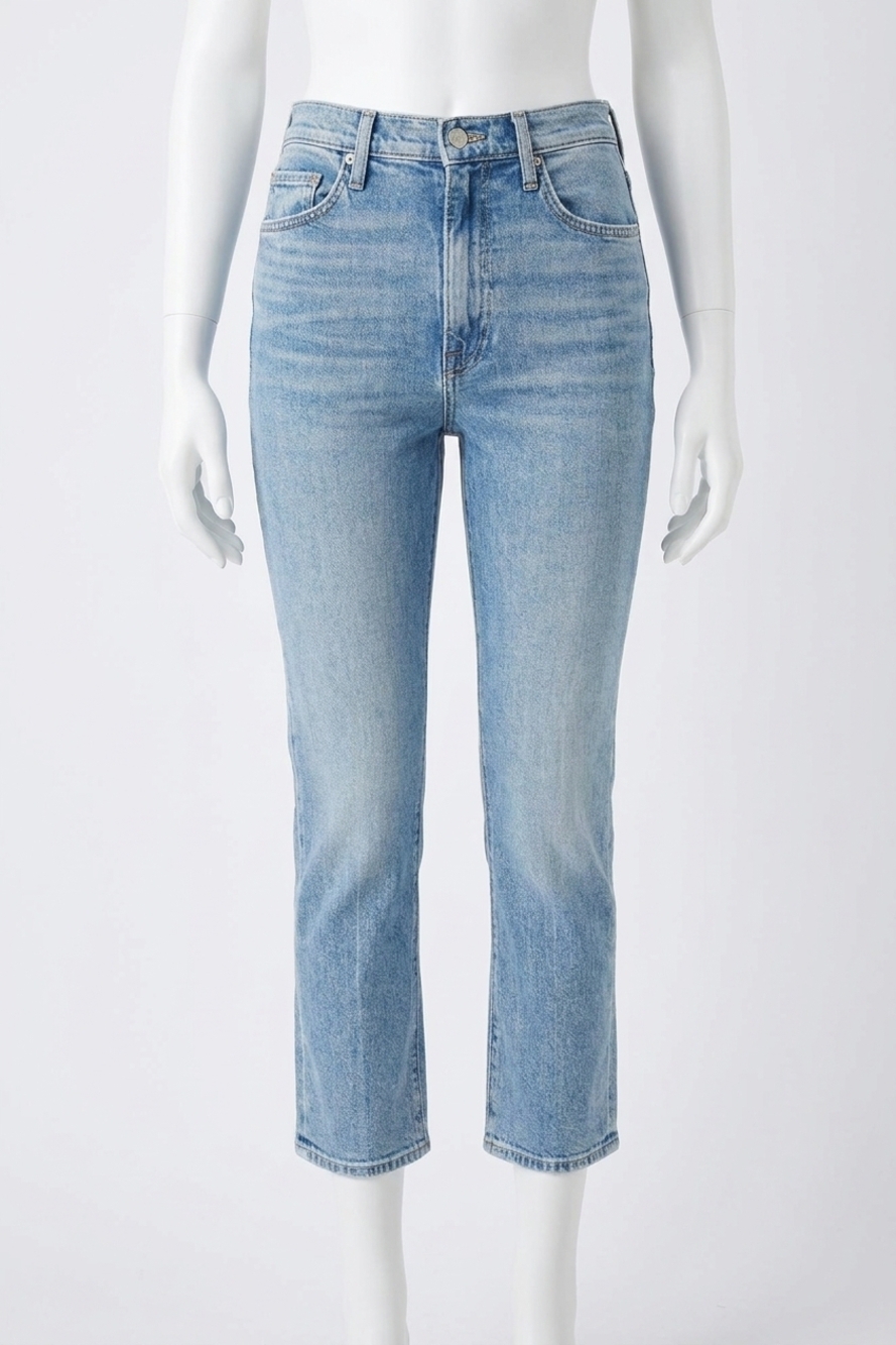 NEW MOTHER high waisted rider ankle jeans in salt of the earth